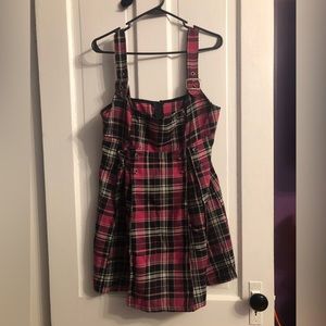 Pink Vintage Lip Service Punk and Disorderly Mini Dress - XL